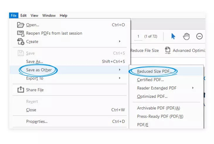 Does saving as a PDF reduce file size?