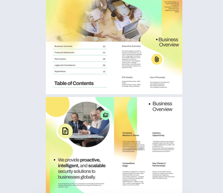 Digital IPO Prospectus Template