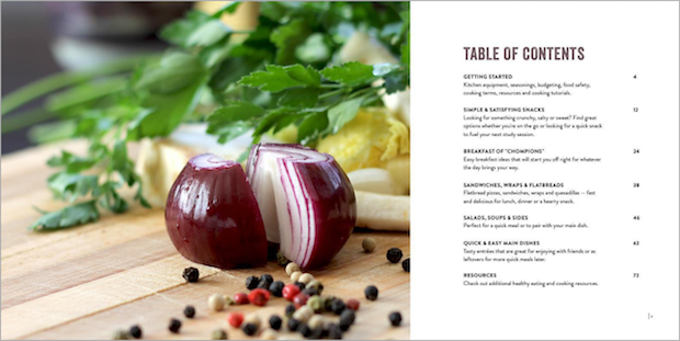 cookbook table of contents