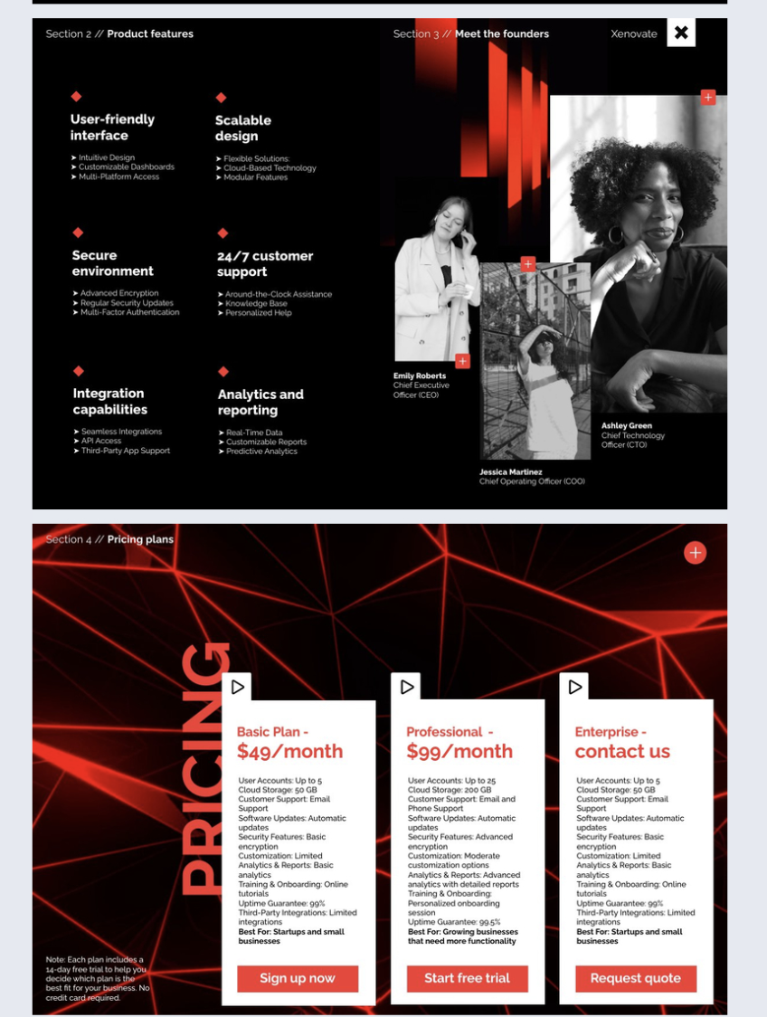 Marketing brochures templates