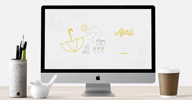 Freebie: April 2017 wallpaper calendar desktop background