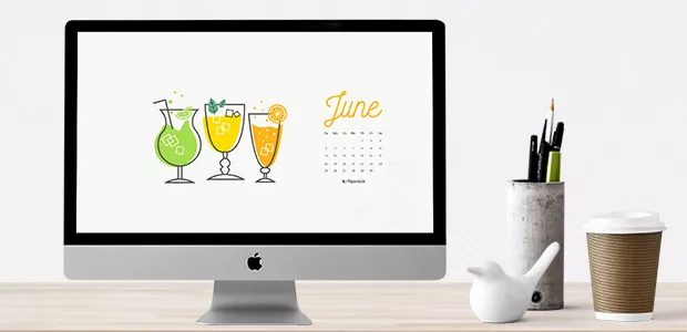 June 2017 calendar wallpaper for desktop background