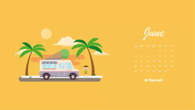 June wallpaper ice cream truck