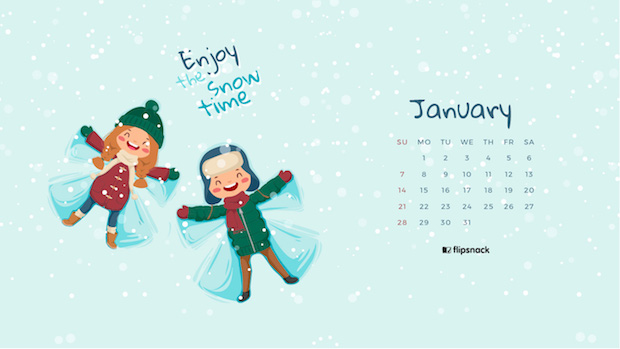 desktop calendar wallpaper January