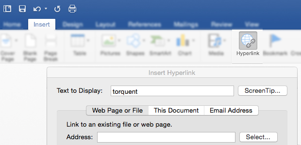 mac word build hyperlink to document