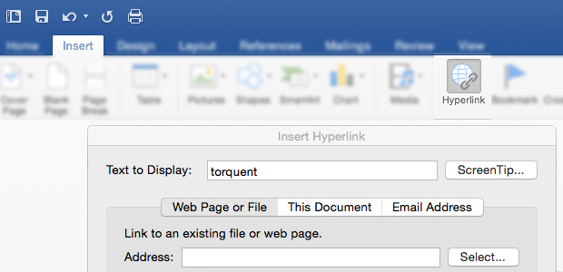 how to create a hyperlink in word for email