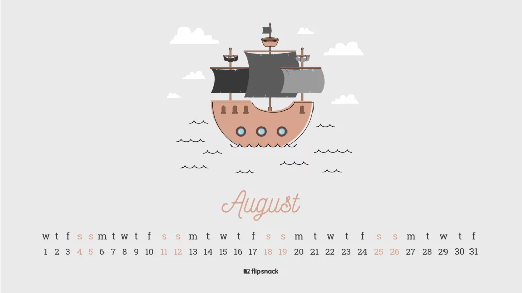 August 2018 calendar 2