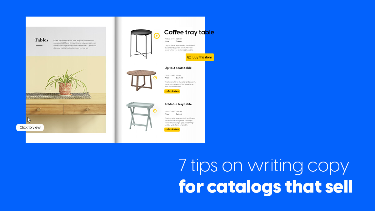 7 tips on writing copy for catalogs that sell