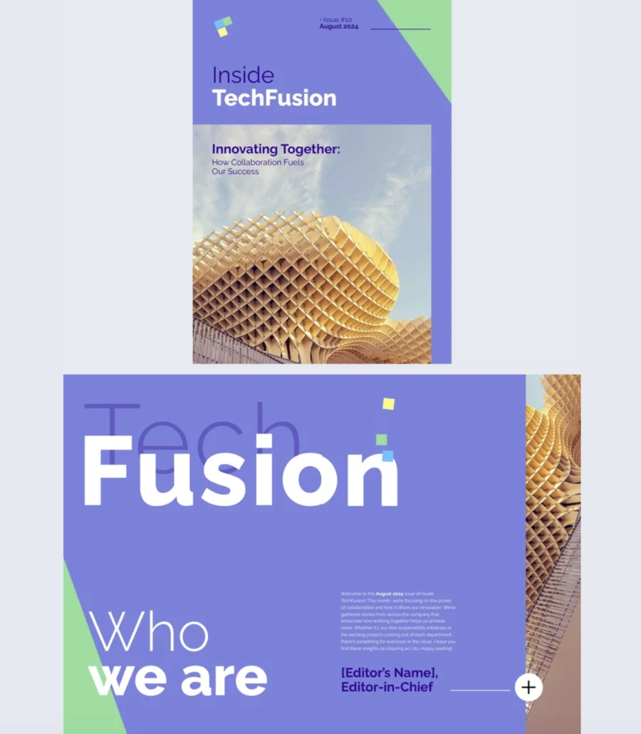 Editable Business Technology Magazine Template