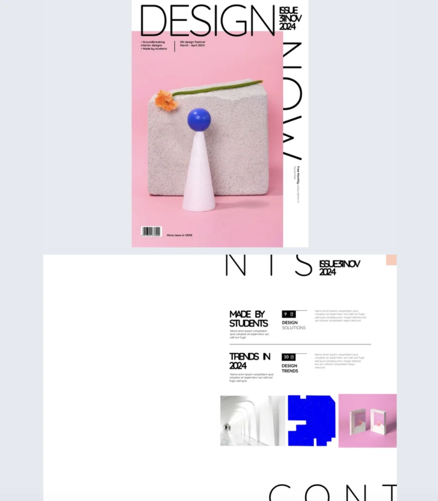 Interactive Design Magazine Template
