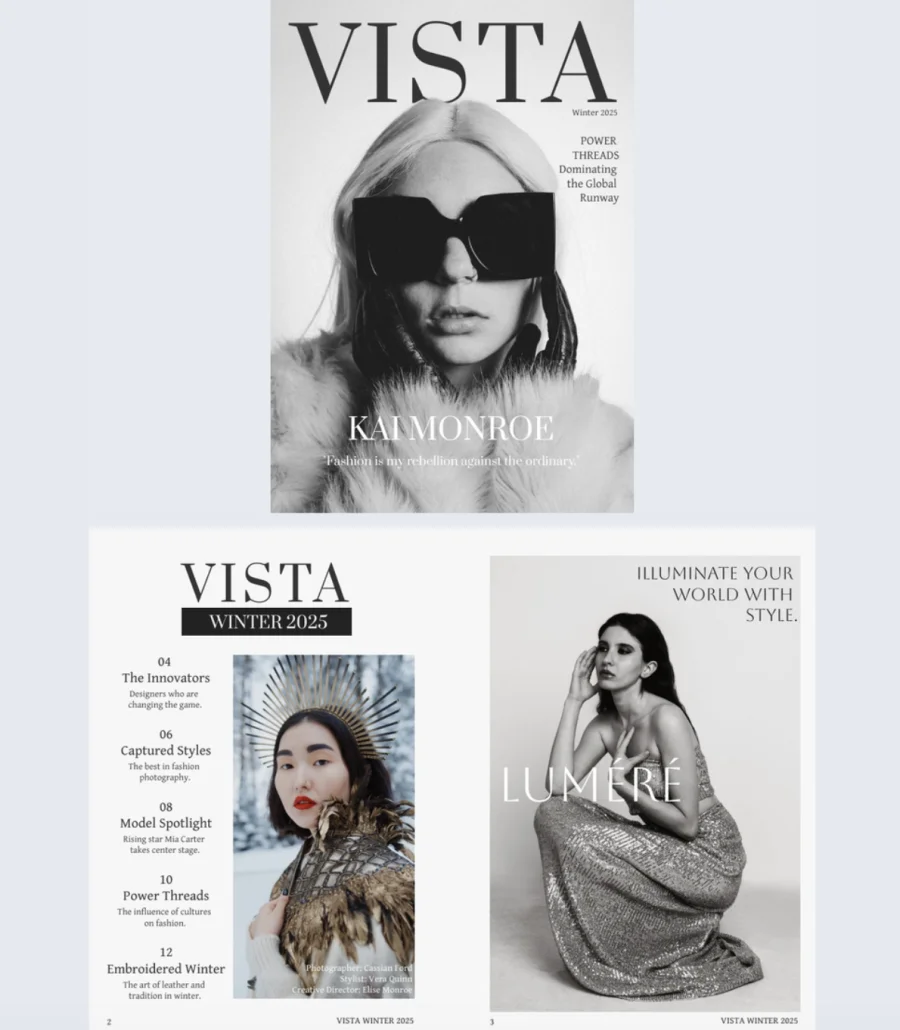 Interactive Online Fashion Magazine Template