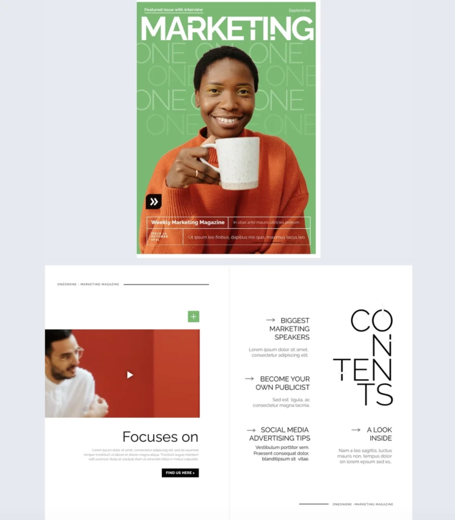 Marketing & Advertising Interactive Magazine Sample