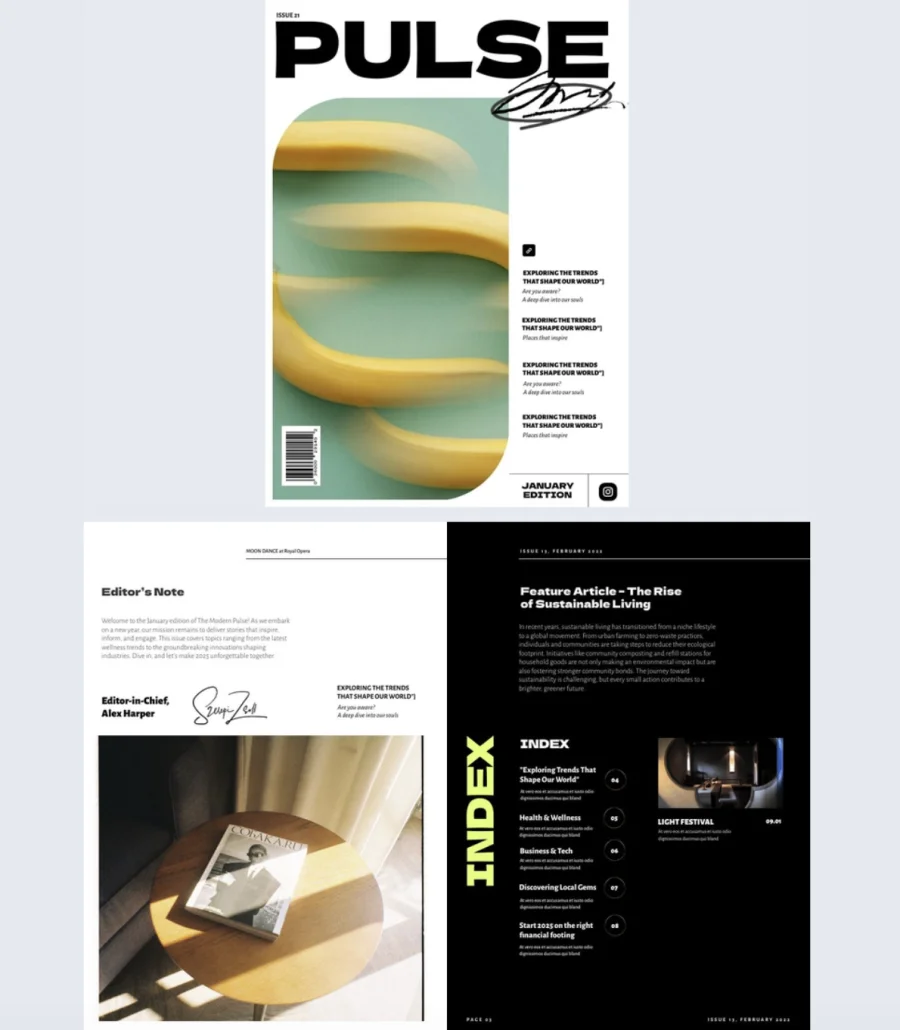 Sleek Lifestyle Magazine Template