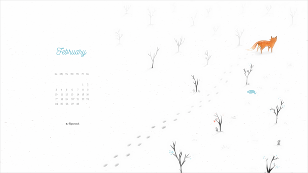 Free 2019 February wallpaper calendar