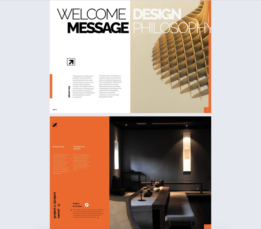 Editable Architecture Portfolio Template