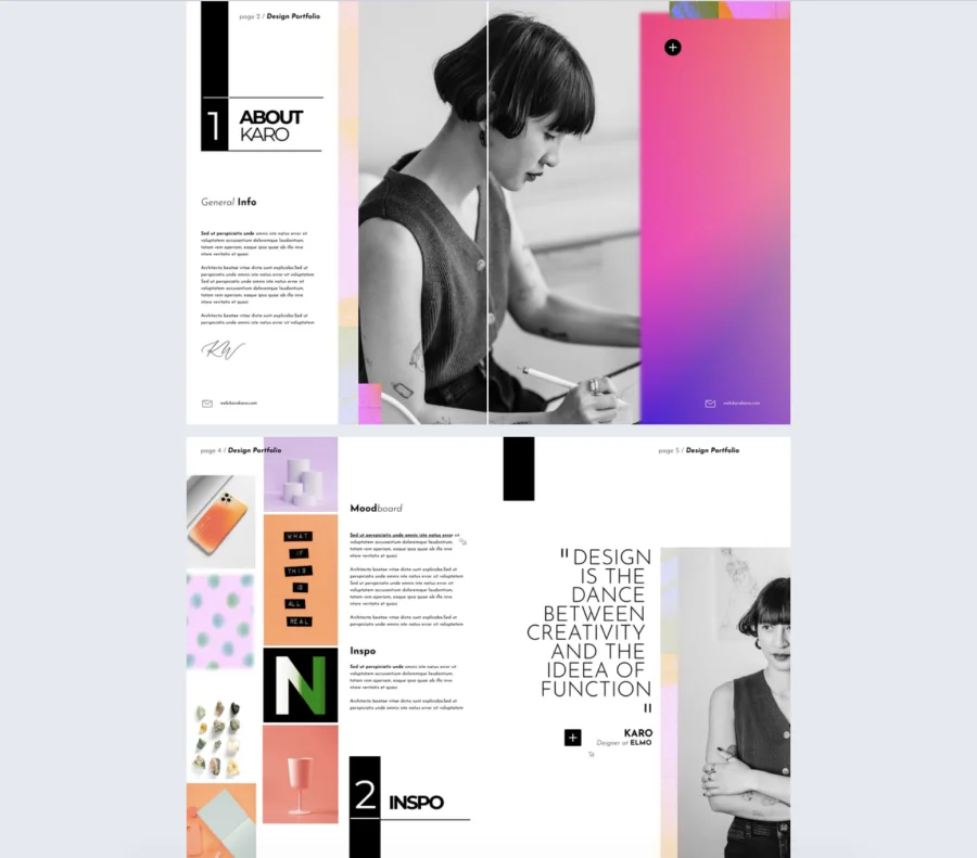 Editable Graphic Design Portfolio Template