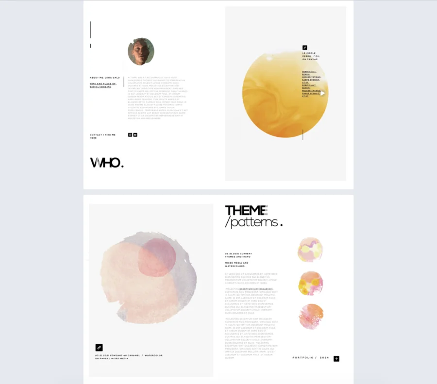 Interactive Art Portfolio Template