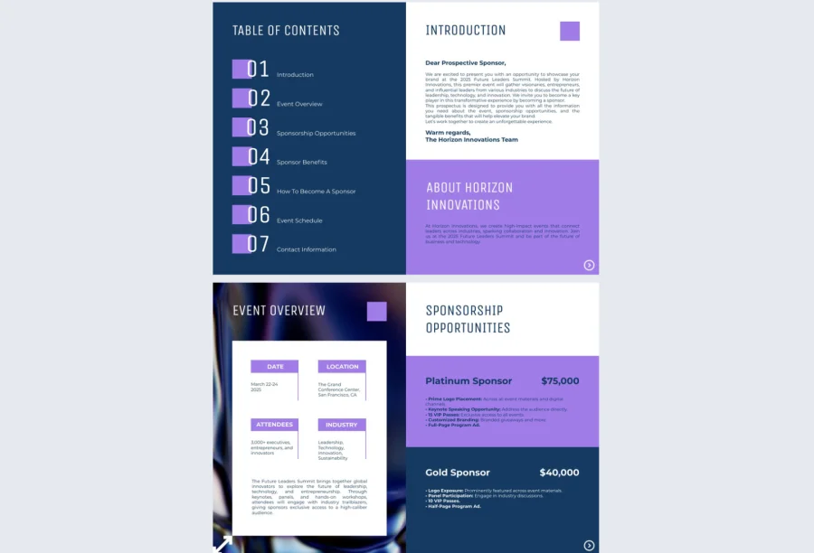 Professional Brochure Event Template