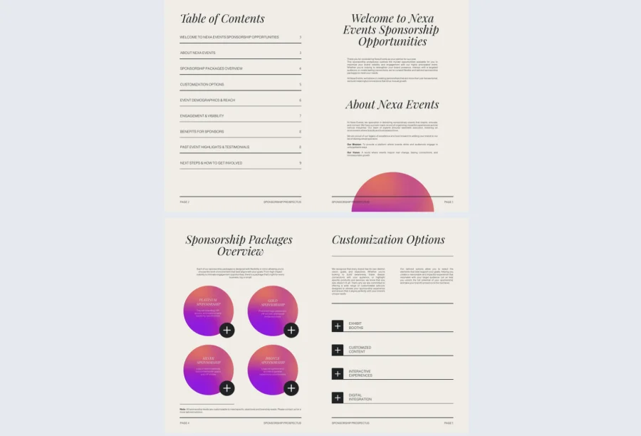Sponsorship Prospectus Template Example