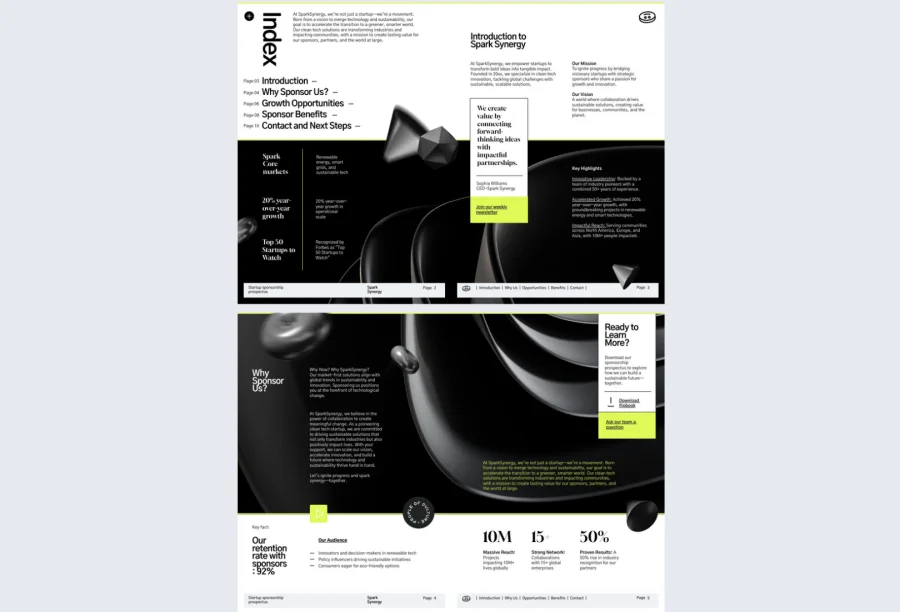 Startup Sponsorship Brochure Template