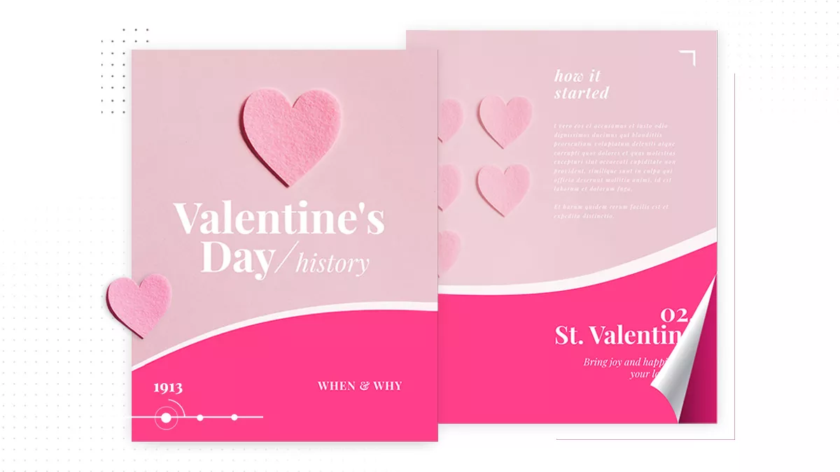 A brief history of Valentine’s Day. Free templates