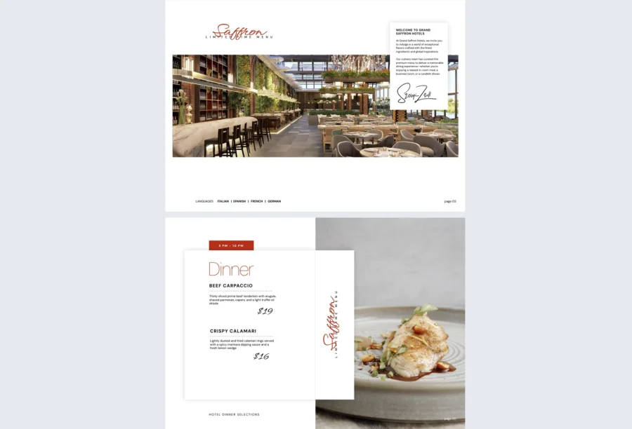 Editable Soft Opening Menu Template
