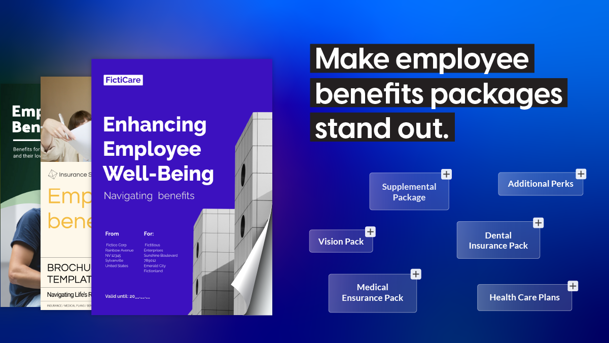 Visual for the cover of the article entitled "Create outstanding employee benefits packages" with text "Make employee benefits packages stand out"