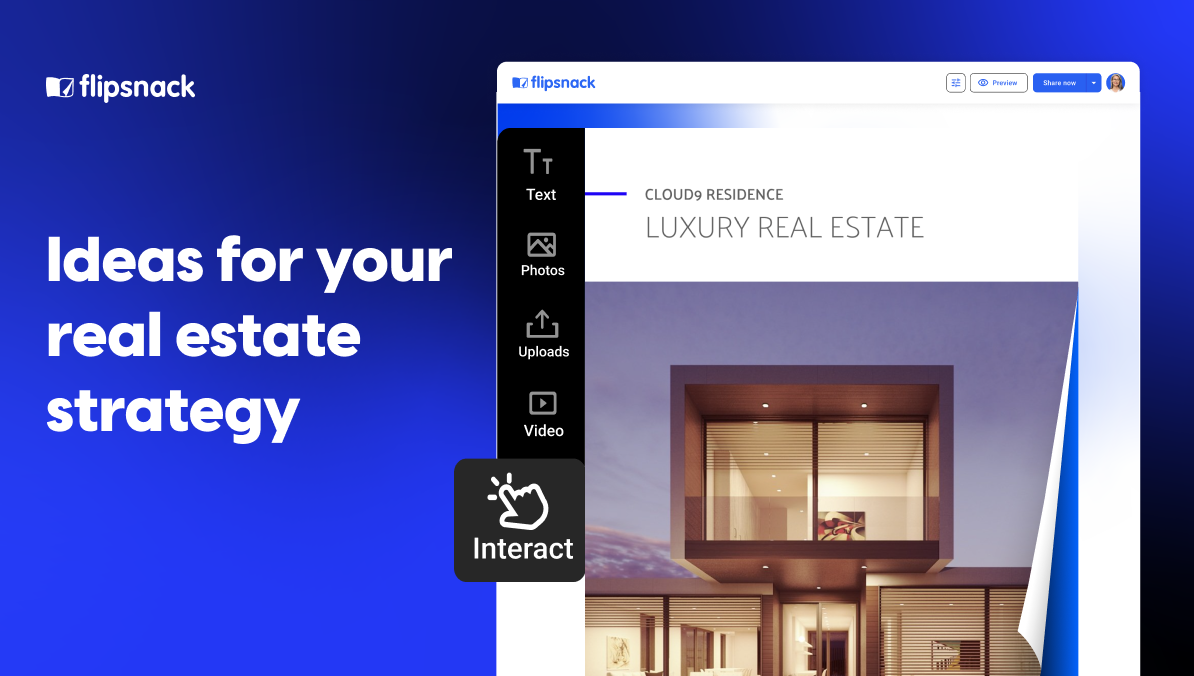 improve your real estate stategy with this ideas and use Flipsnack
