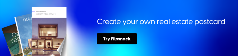 create your real estate postcards in flipsnack