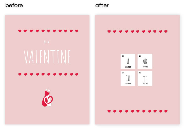Modern Valentine's Day Card Template and how to edit it in Flipsnack   