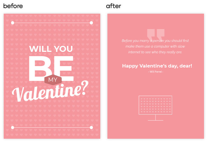 How to edit a Simple Valentines Card Template in Flipsnack  