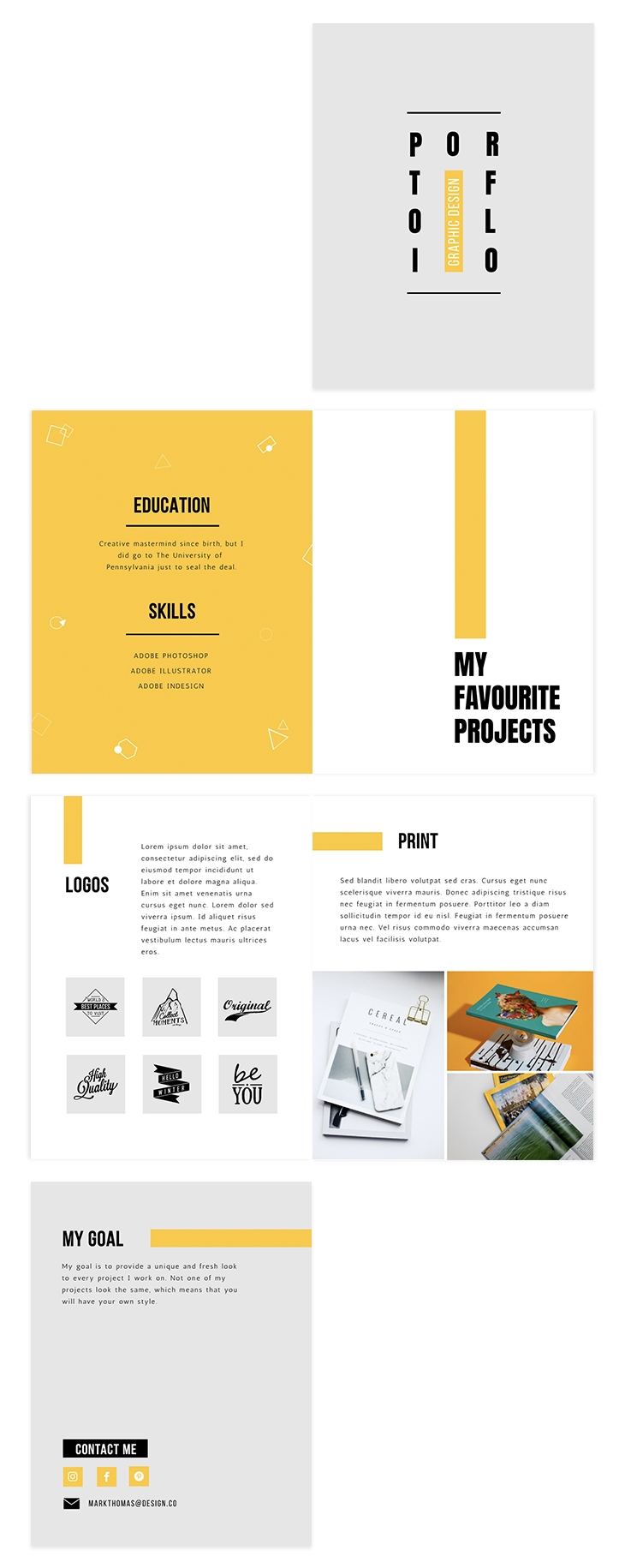 portfolio design for graphic designer