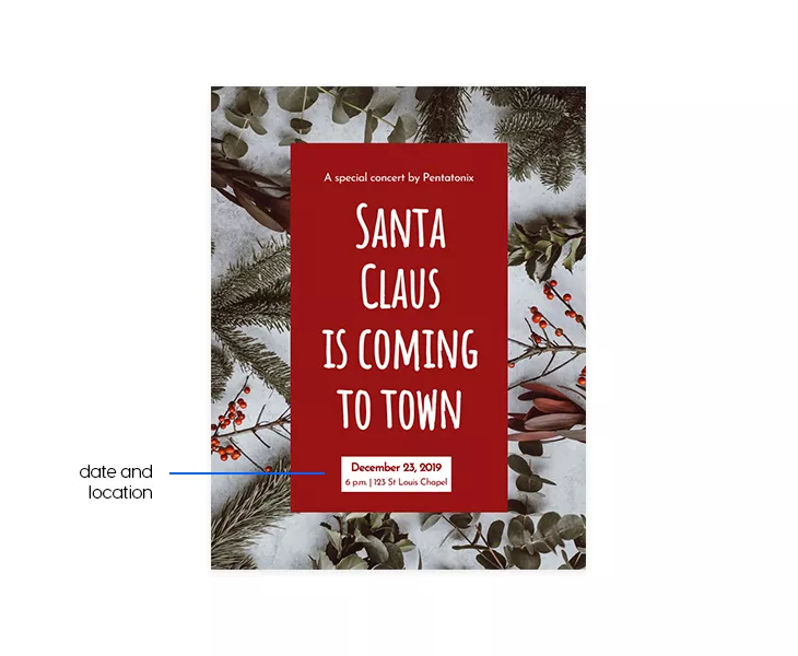 sample brochure with location