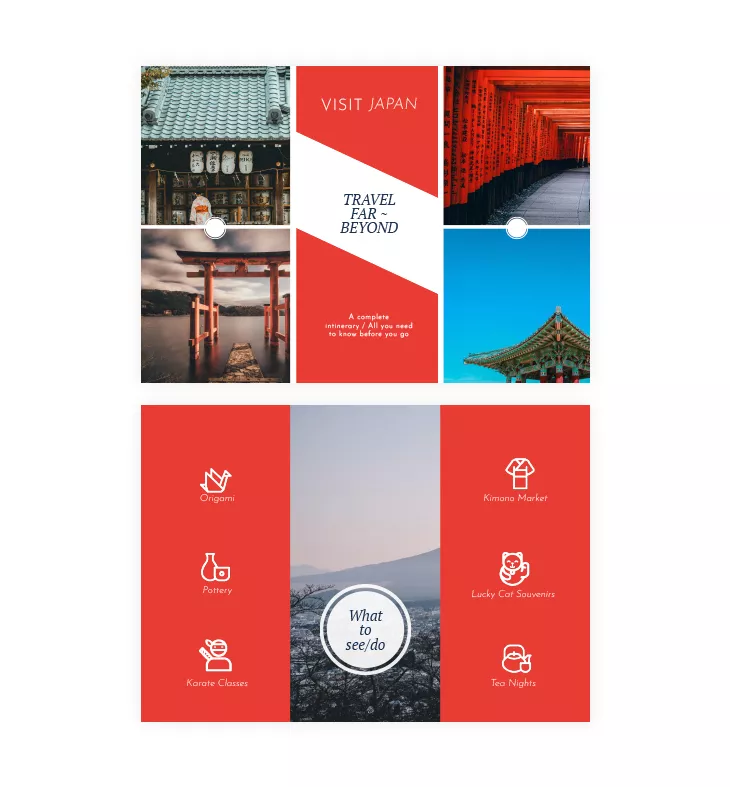 travel brochure template tri fold