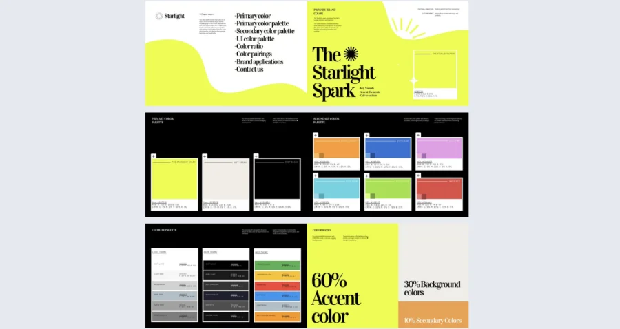 Editable Branding Color Palette Guide Template