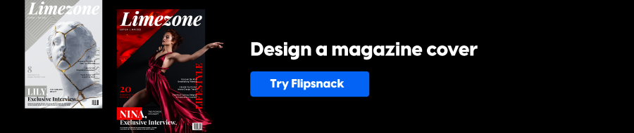 Design a magazine cover banner