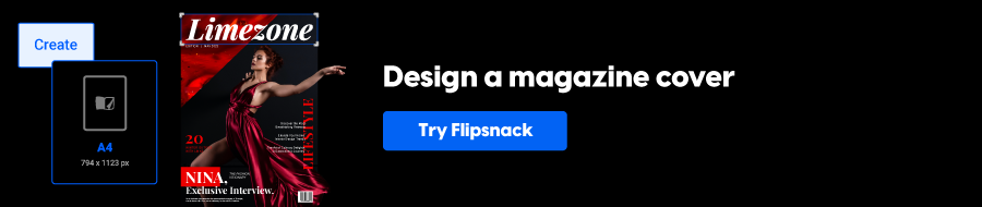 Design a magazine cover banner