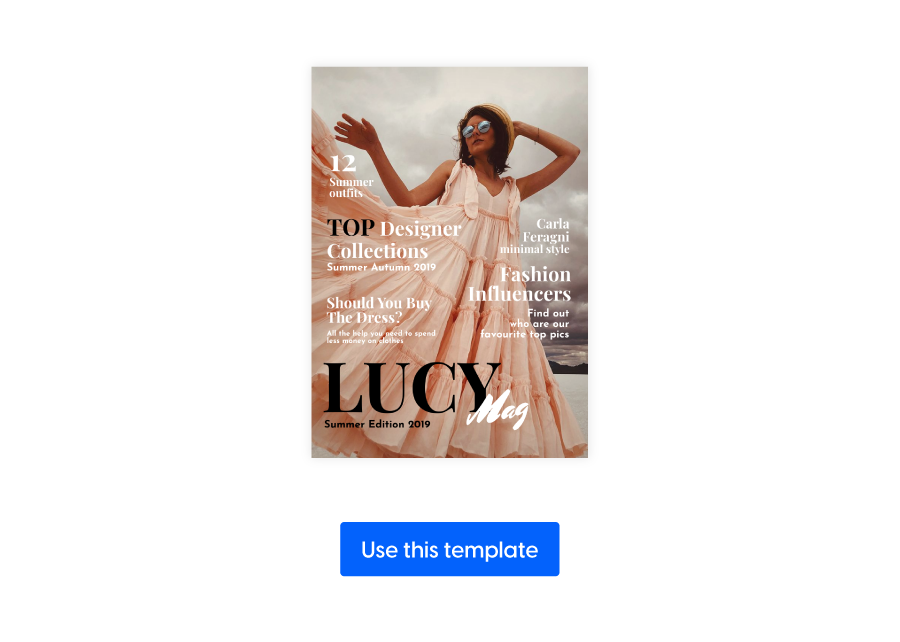 fashion magazine covers template