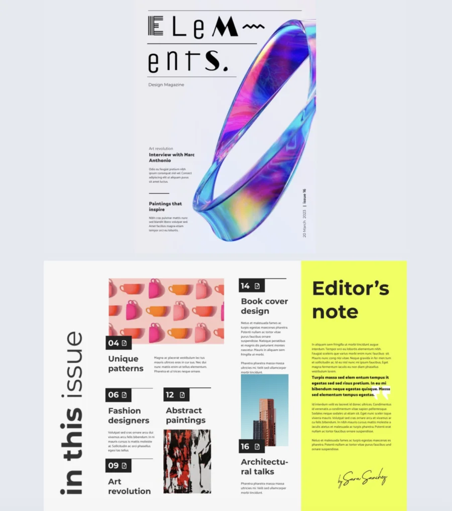 Digital Design Magazine Template