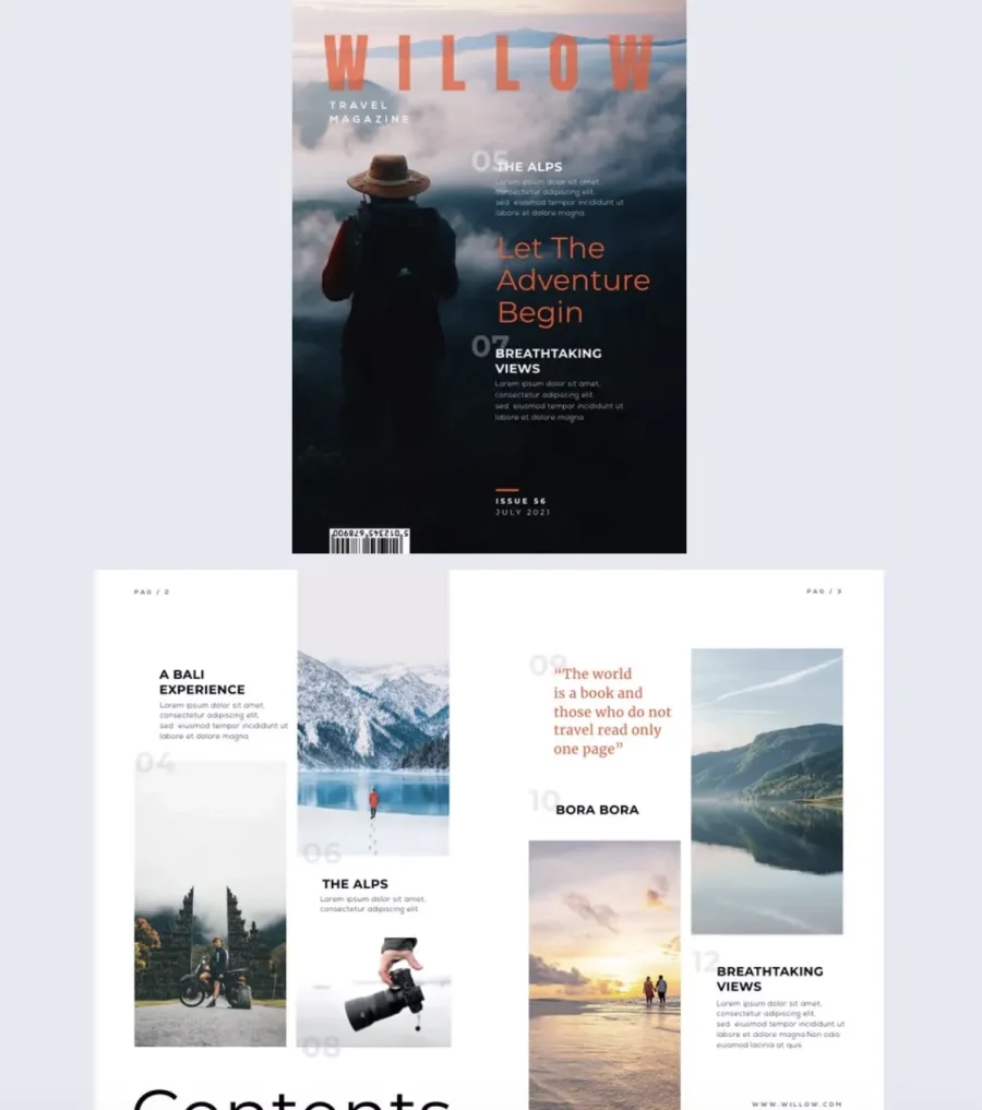 Interactive Destination Travel Magazine Design