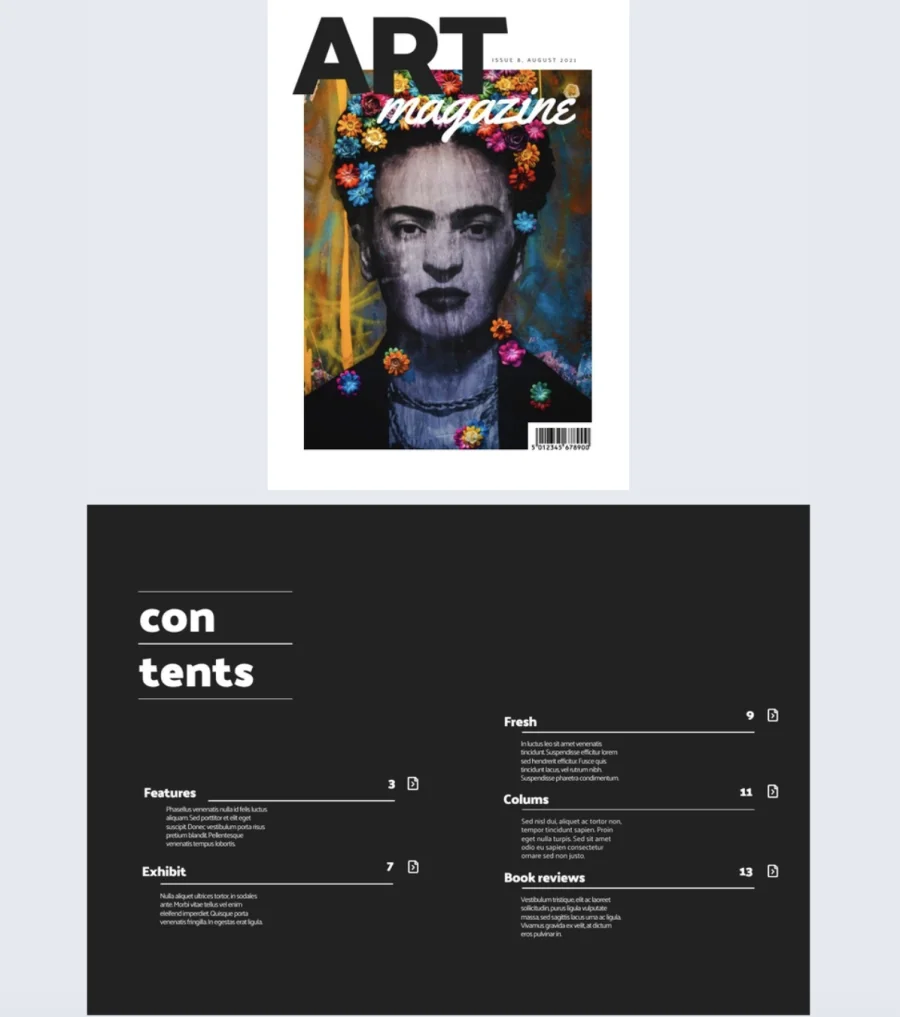 Interactive Graphic Design Magazine Template