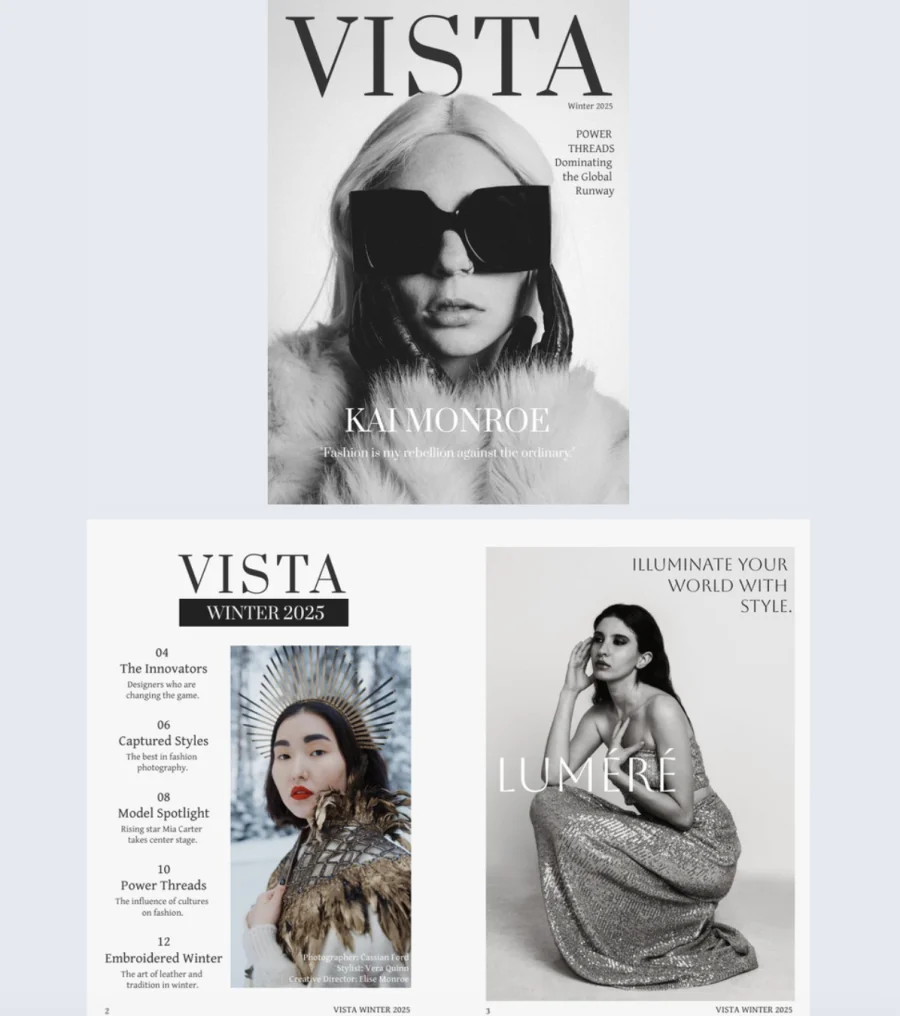 interactive fashion magazine cover