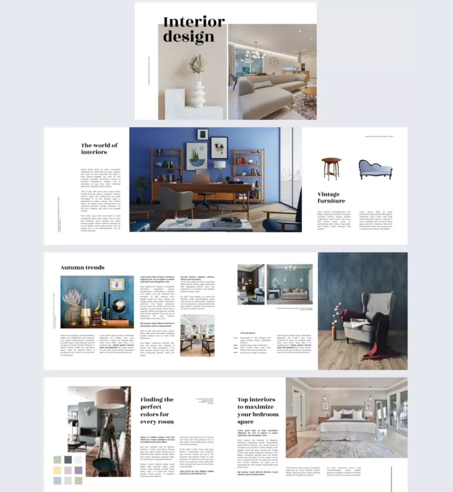 interior design magazine cover template