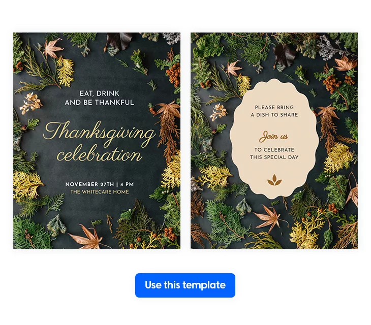 Elegant Thanksgiving Flyer Template