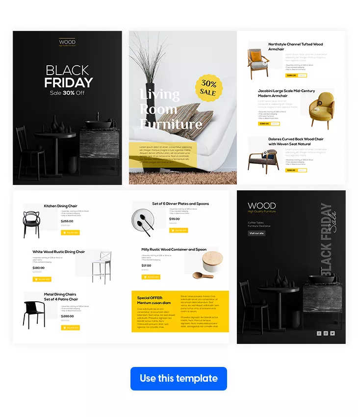 Black Friday free customizable catalog template.