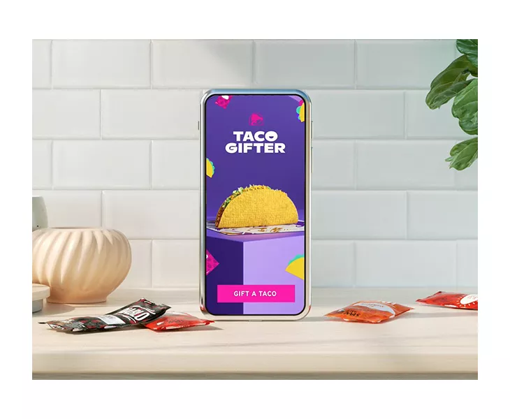 Taco Bell taco gifter app where you can gift a taco to a friend.