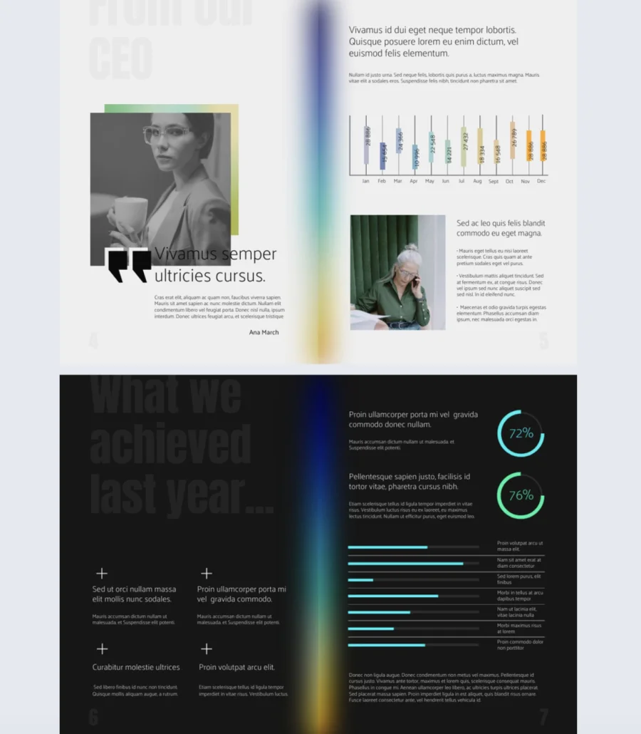 Colorful Annual Business Report Template