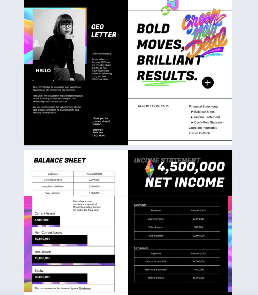 Customizable Annual Report Template