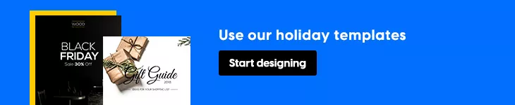 banner promoting the holiday templates from Flipsnack