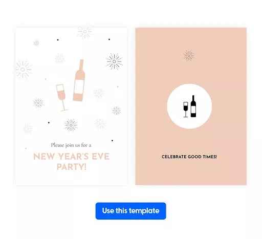 New Year's Eve party invitation template from Flipsnack